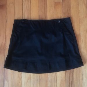 black mini skirt